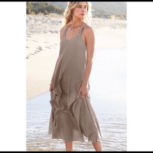 Garnet Hill Gauze Cover up in Navy Blue size Large